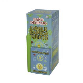 Baño Caja 250ML Doble Suerte Rápida con Vela